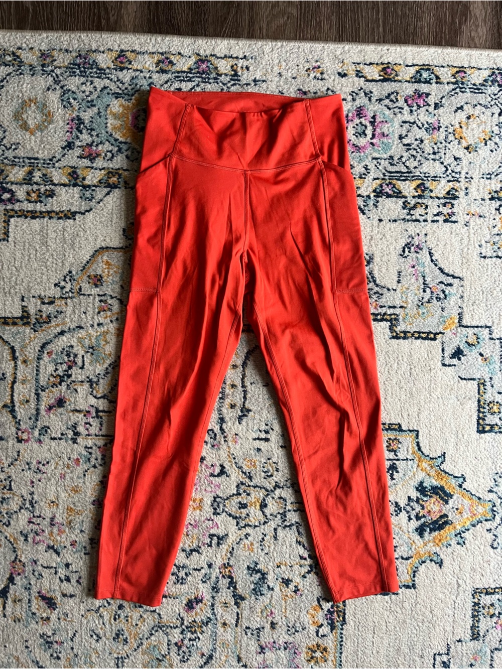 girlfriend collective Coral-Red Activewear Leggings